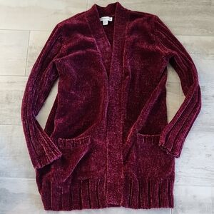 Coldwater Creek Rich Burgundy Cardigan Size S